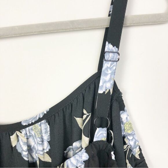 TORRID | Cold Shoulder Black & Blue Floral Georgette Top Women’s Size 3 (3X) - Picture 11 of 12